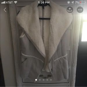 White House black market suede vest am